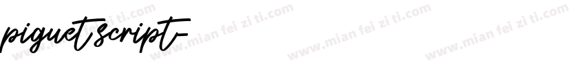 piguet script字体转换